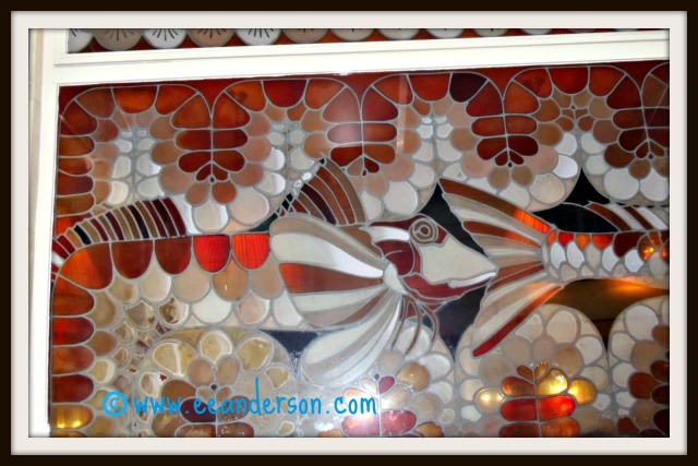Section stained glass window poissonnerie de Dome Paris