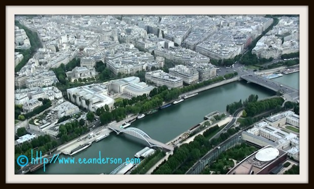 Looking at the Seine from Tour Eiffel