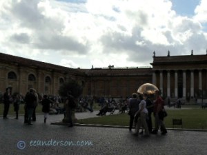 Vatican museum-court yard of the pine cone