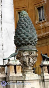 pine cone in court yard vatican museum